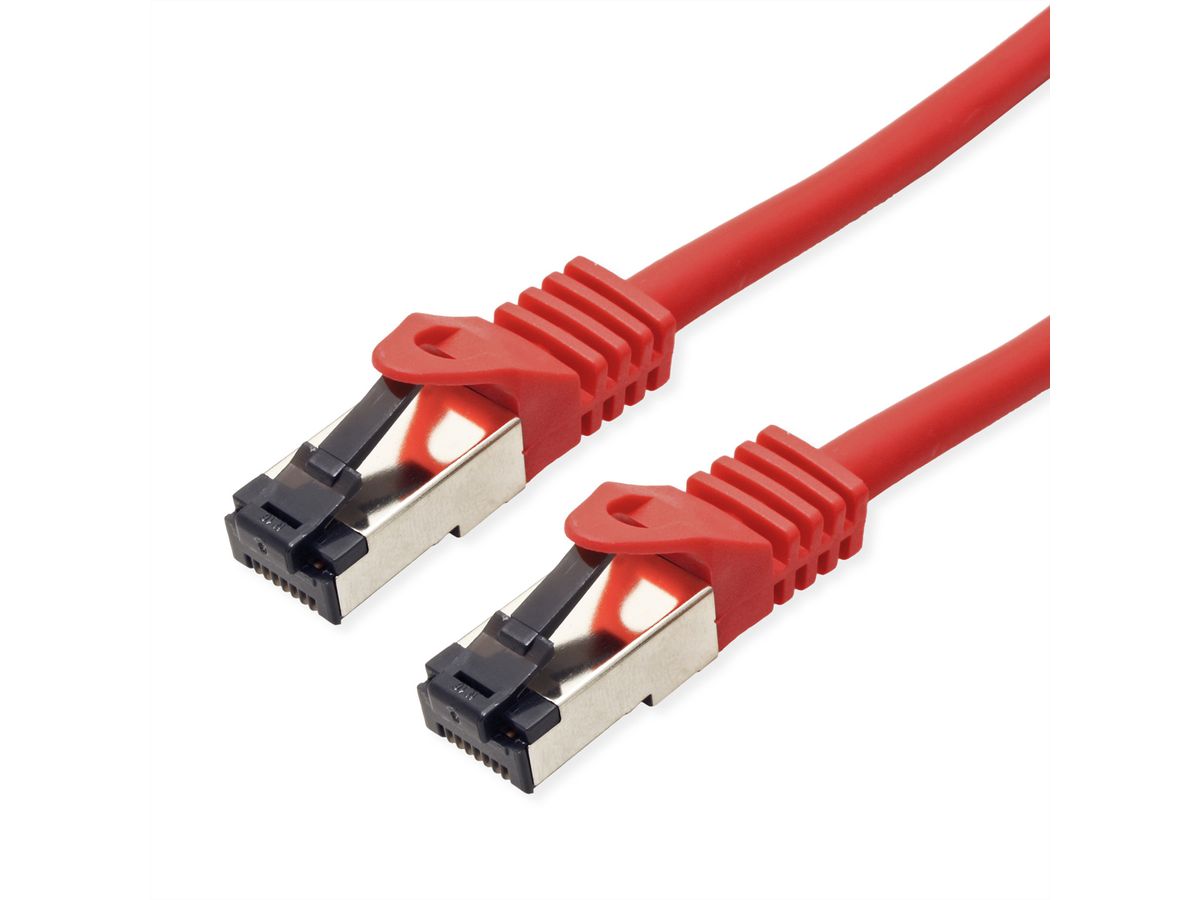 VALUE S/FTP-(PiMF-) Patchkabel Cat.8 (Class I), LSOH, PoE, Litzendraht, rot, 2 m