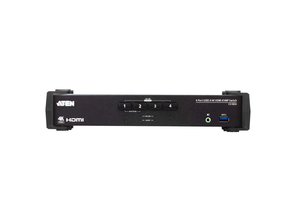 ATEN CS1824 Commutateur KVMP™ HDMI 4K 4 ports USB 3.0