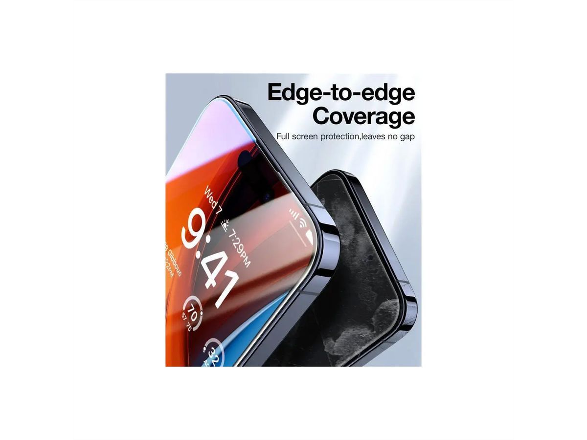 Torras Displayschutz Install Master, iPhone 15 Pro, transparent