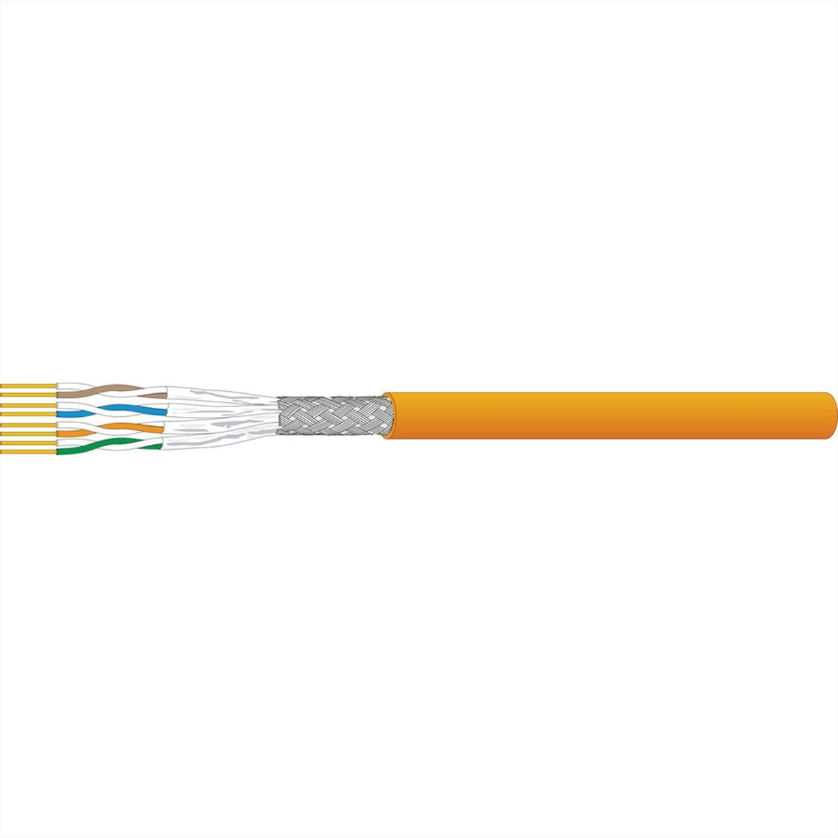 DÄTWYLER Installationskabel Uninet 7150 S/FTP (PiMF) 4P, LSOH, Cat.7 (Class F), orange, 100 m