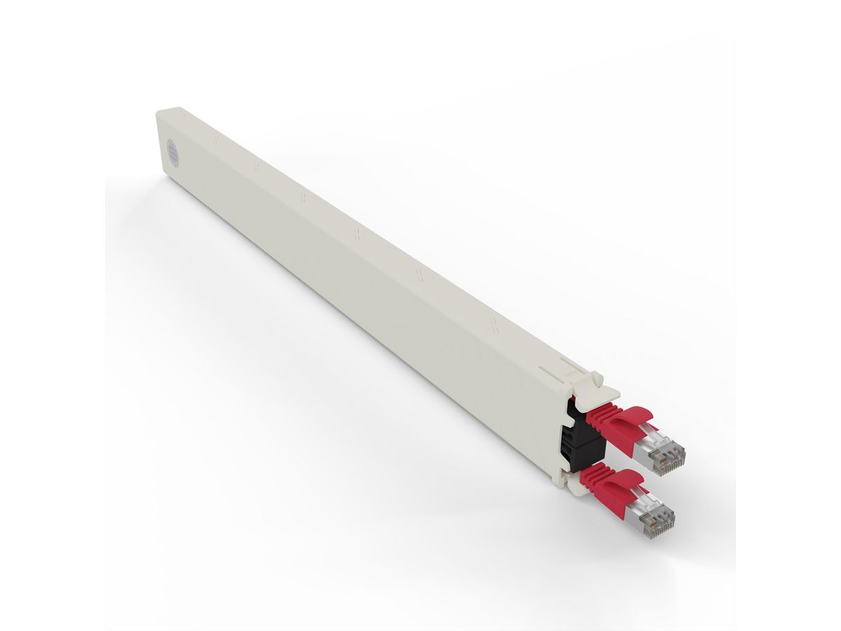 patchbox.one Cassette 8RU STP rouge Cat.6a 0,8 m