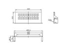 VALUE Etagère 19", 2U, 250 mm, max. 15kg, forme en U, noir
