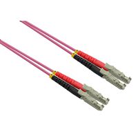 ROLINE LWL-Kabel duplex 50/125µm OM4, LSH/LSH, LSOH, violett, 0,5 m