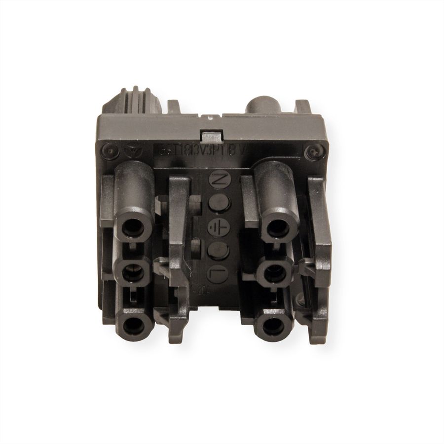 BACHMANN Bloc de distribution WIELAND GST18 1xIn/3xOut avec pattes de blocage, noir
