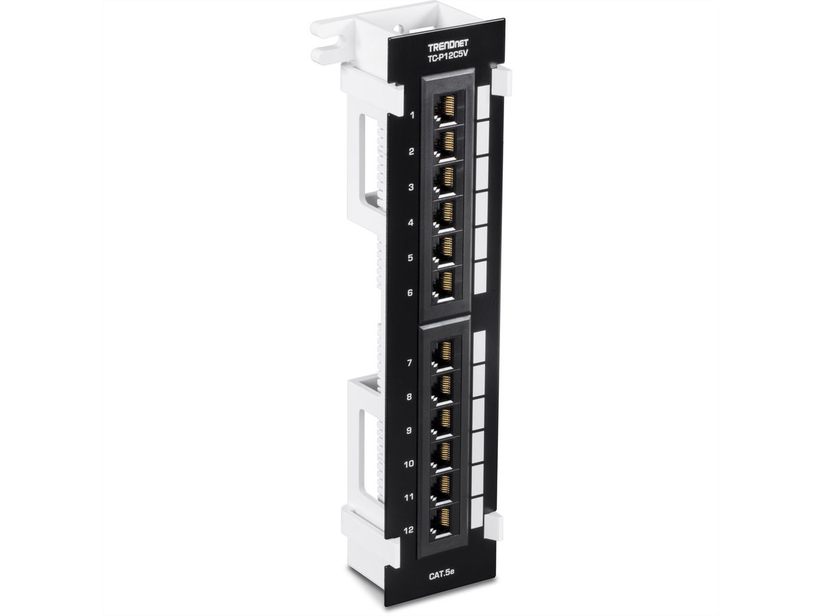 TRENDnet TC-P12C5V Patch Panel, 12-Port Wall Mount Cat5e ungeschirmt