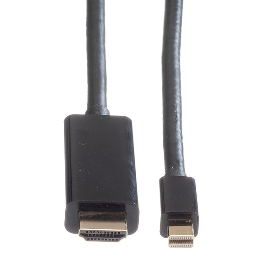 ROLINE Mini DisplayPort Kabel, Mini DP-UHDTV, ST/ST, schwarz, 2 m
