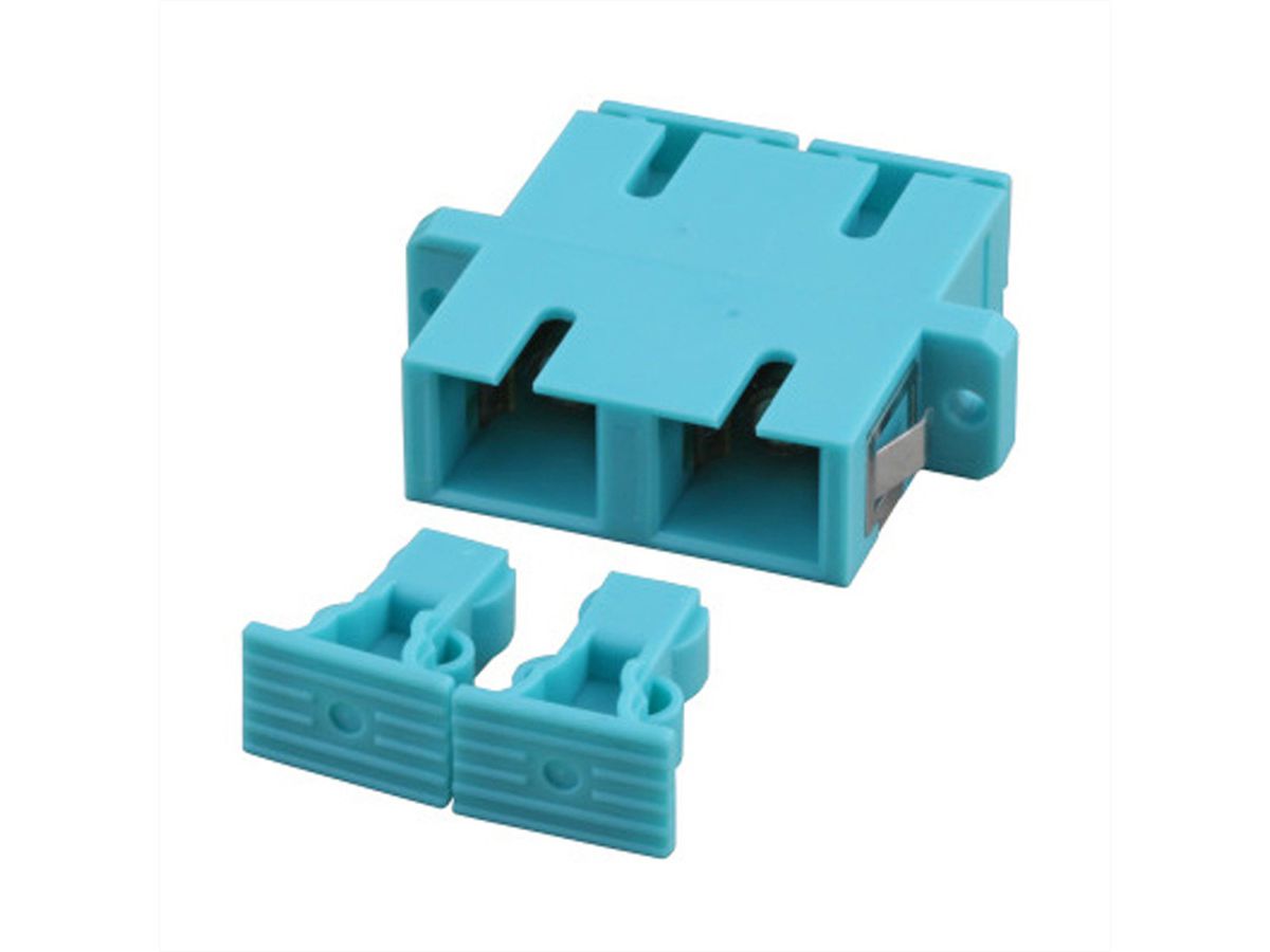 Coupleur FO MM OM3, SC/SC duplex, turquoise, turquoise