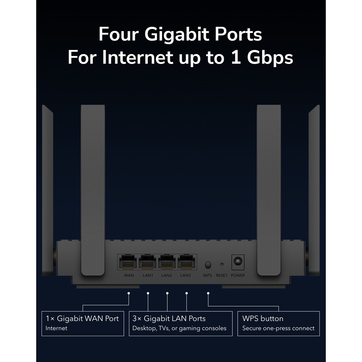 CUDY WR3000 AX3000 Routeur WiFi 6 Mesh, Gigabit