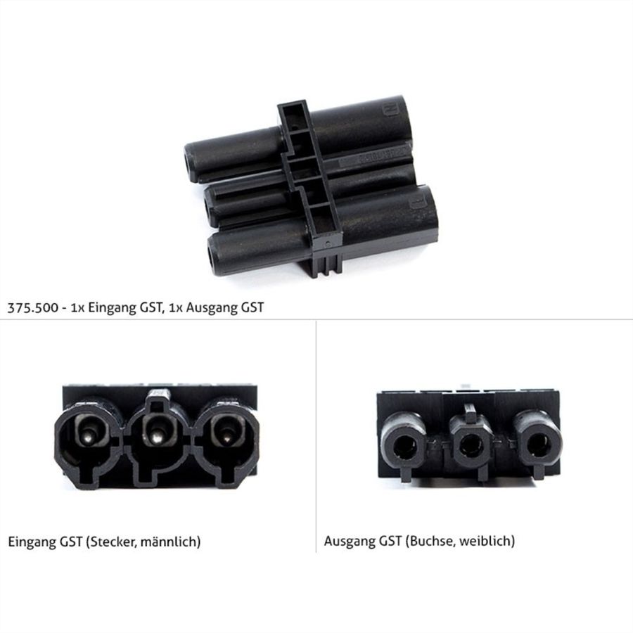 BACHMANN Connecteur intermédiaire GST18/GST18 , noir