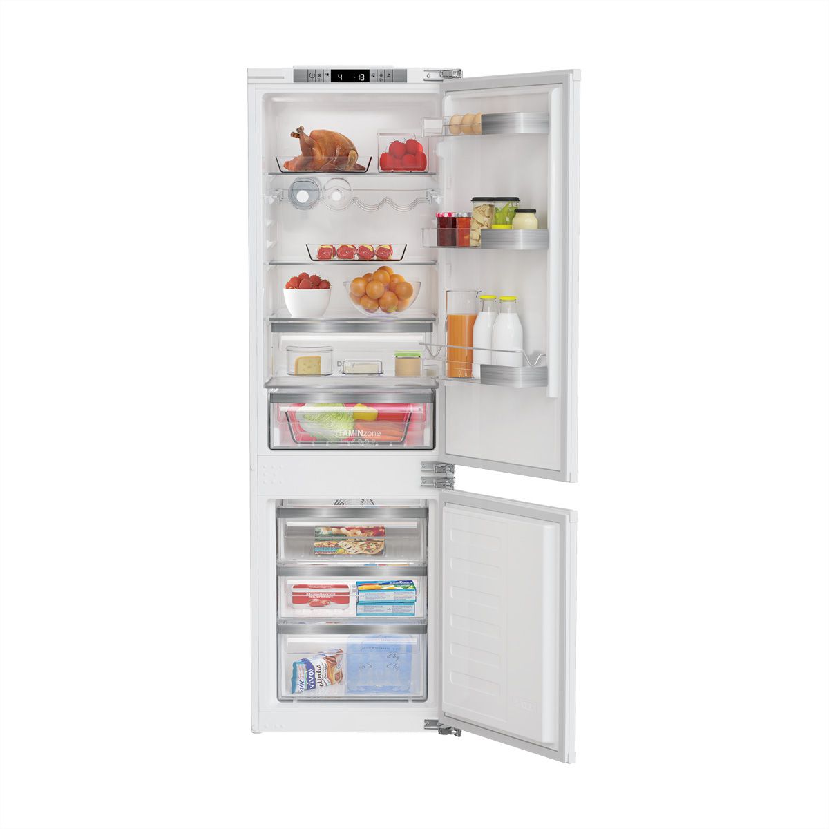 Grundig Kühl-Gefrierkombination Einbau GEK5100, E, 262l, 177.5cm