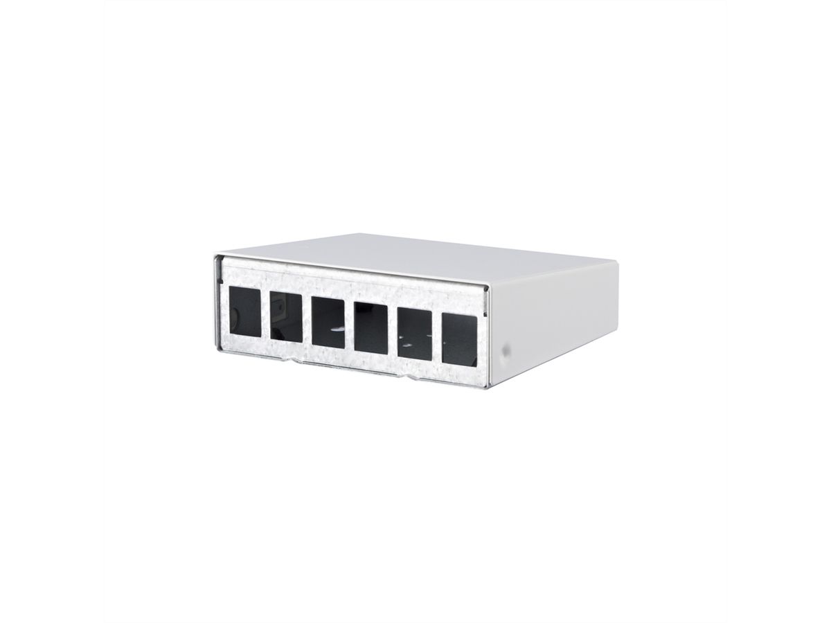 METZ CONNECT Keystone boîtier en saillie 6 ports blanc pur, non équipé