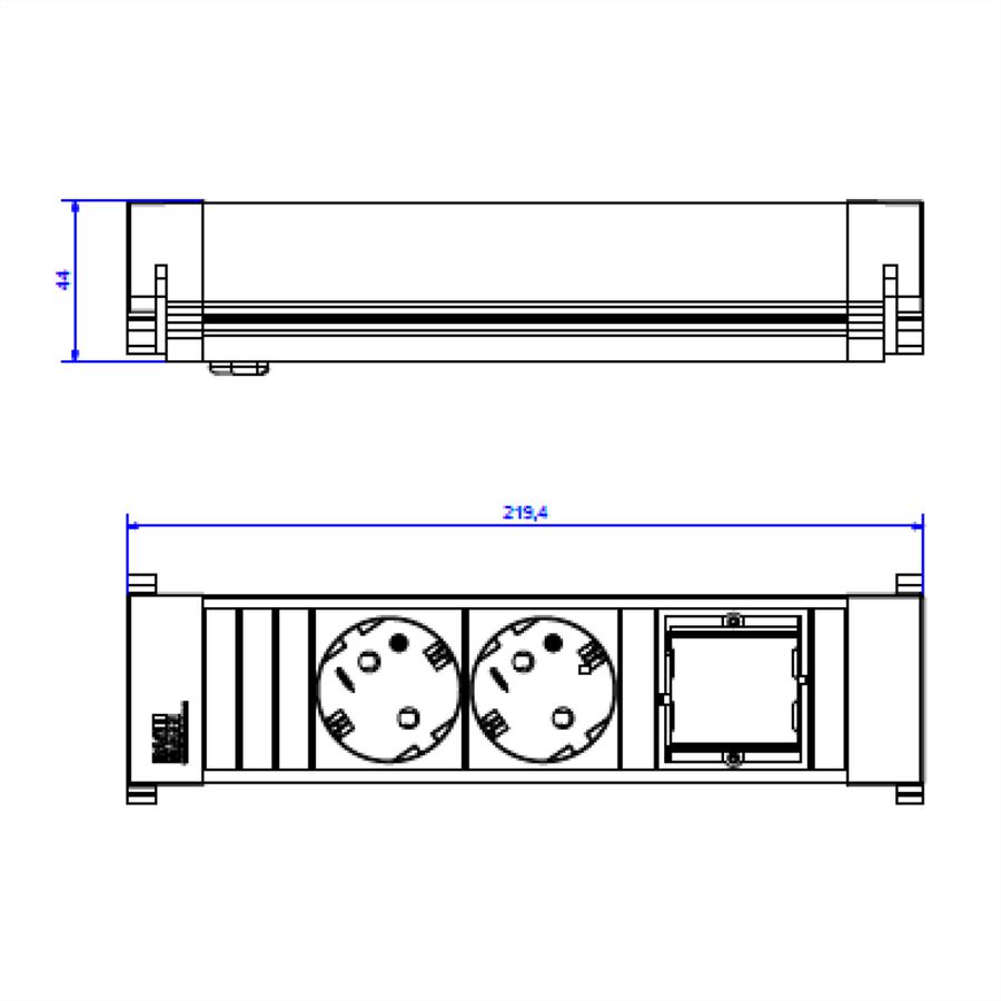 BACHMANN POWER FRAME 2xCEE7/3 1xCM, ALLEMAND