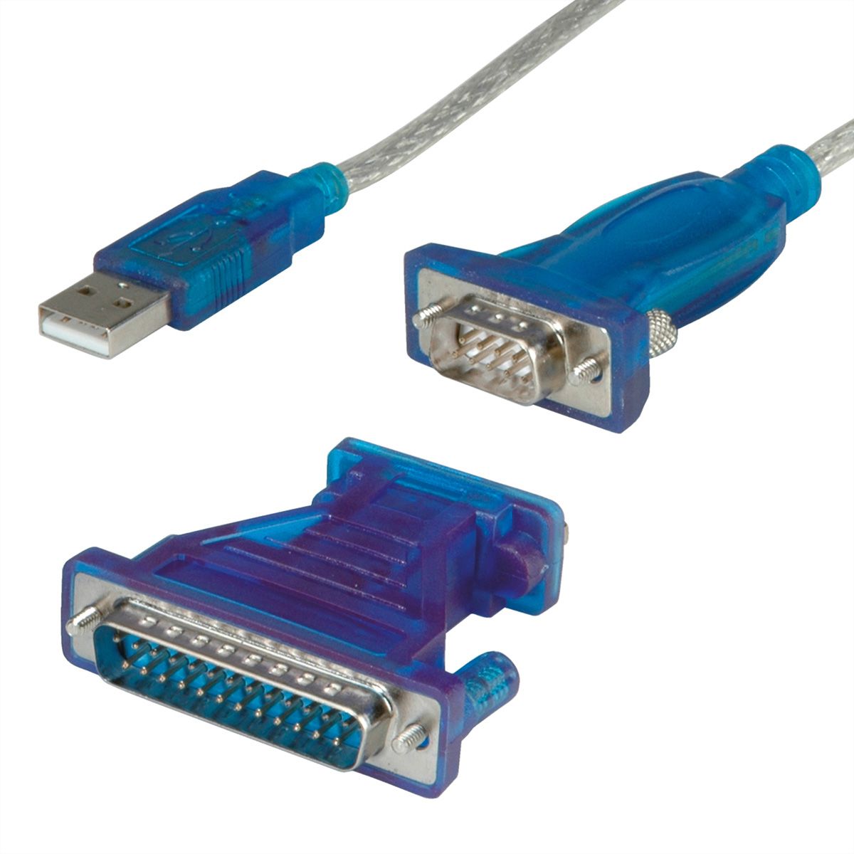 VALUE Convertisseur USB / Série, turquoise, 1,8 m