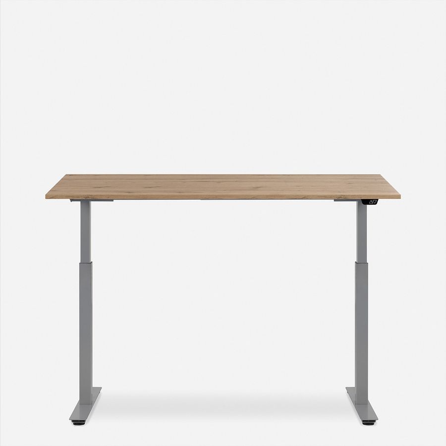 WRK21 Schreibtisch Smart 180 x 80 cm, Höhenverstellbar, Kendal Eiche / Grau