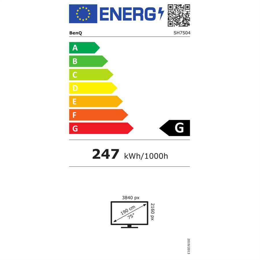 BenQ Signage Display SH7504, 75", 24/7, UHD, 800cd/m²