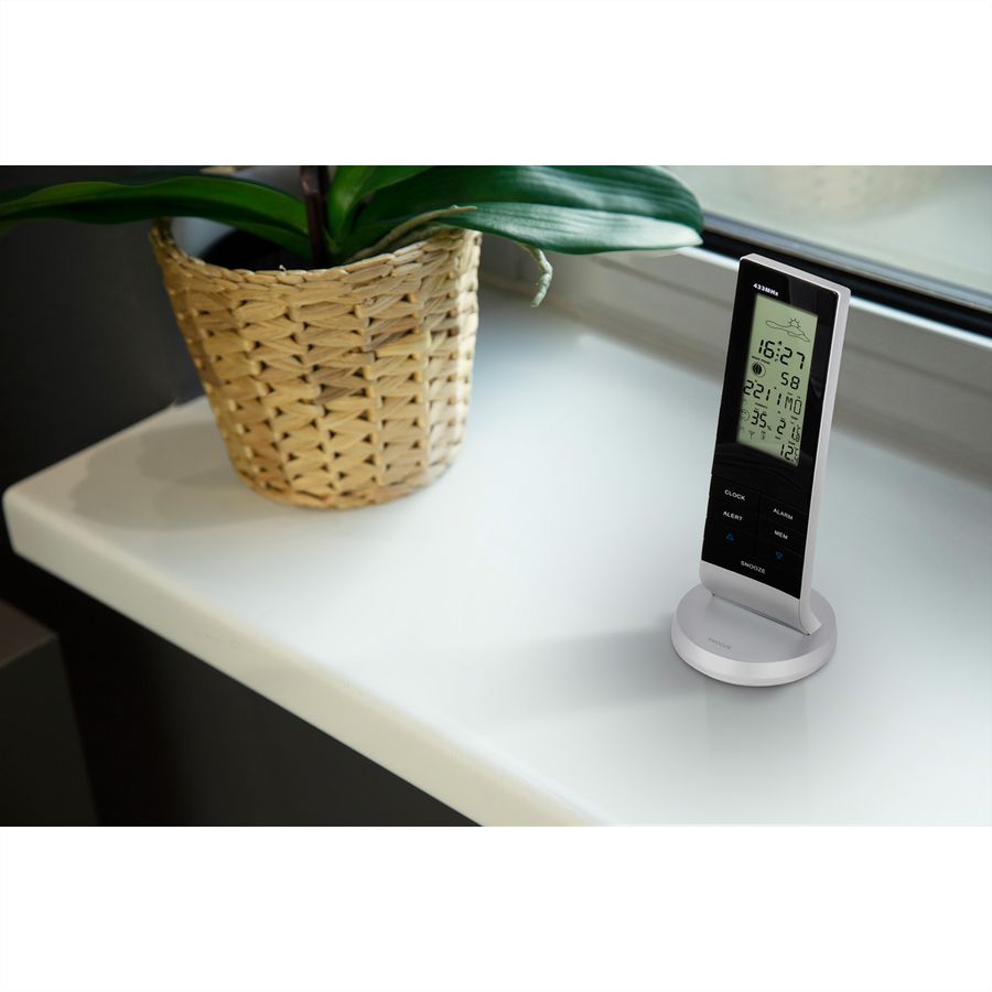 Station météo Alecto WS-1150 noir-argent, avec capteur extérieur sans fil