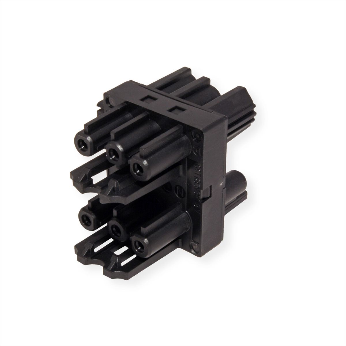 BACHMANN Bloc de distribution WIELAND GST18 1xIn/3xOut avec pattes de blocage, noir