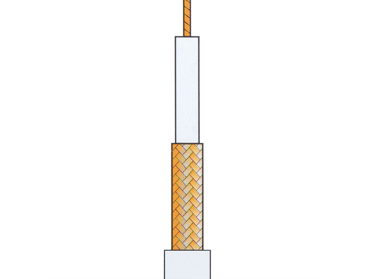 Câble coaxial RG-59, noir, 100m