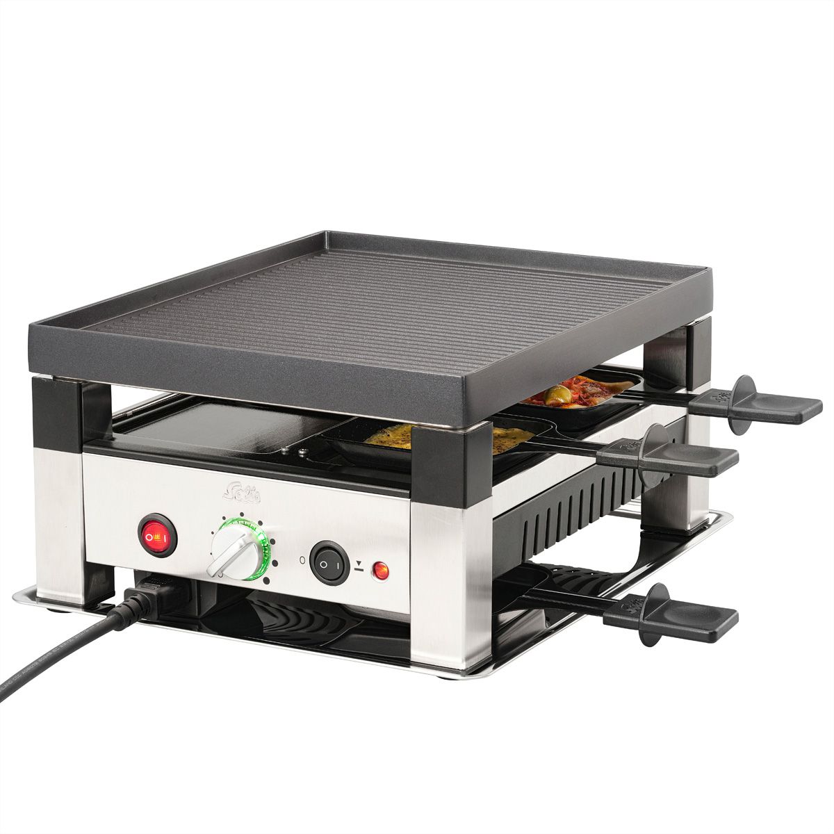 Solis 4 en 1 Raclette & Grill à pizza pour 4 personnes