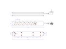 BACHMANN SMART Bâti de prises 6x contact de protection, interrupteur, protection contre les surtensions, blanc, 1,5 m