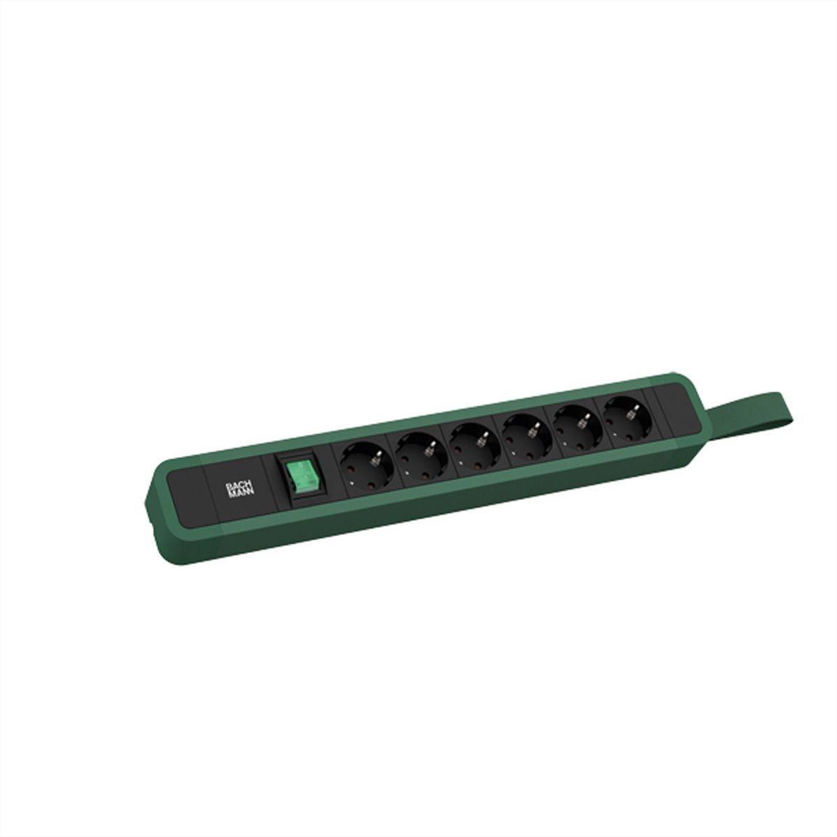 BACHMANN PRIMO 2 6xCEE7/3 1xinterrupteur avec boucle 2m CEE7/7 RAL6028