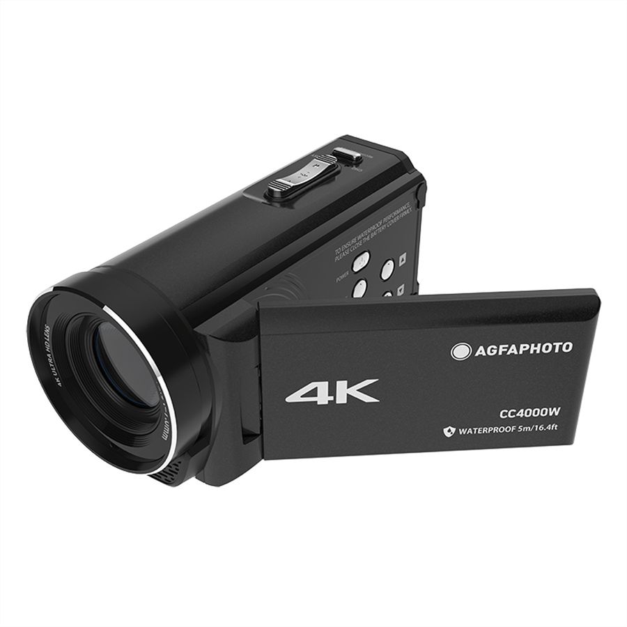 Agfa 4K Waterproof Camcorder CC4000W, Black