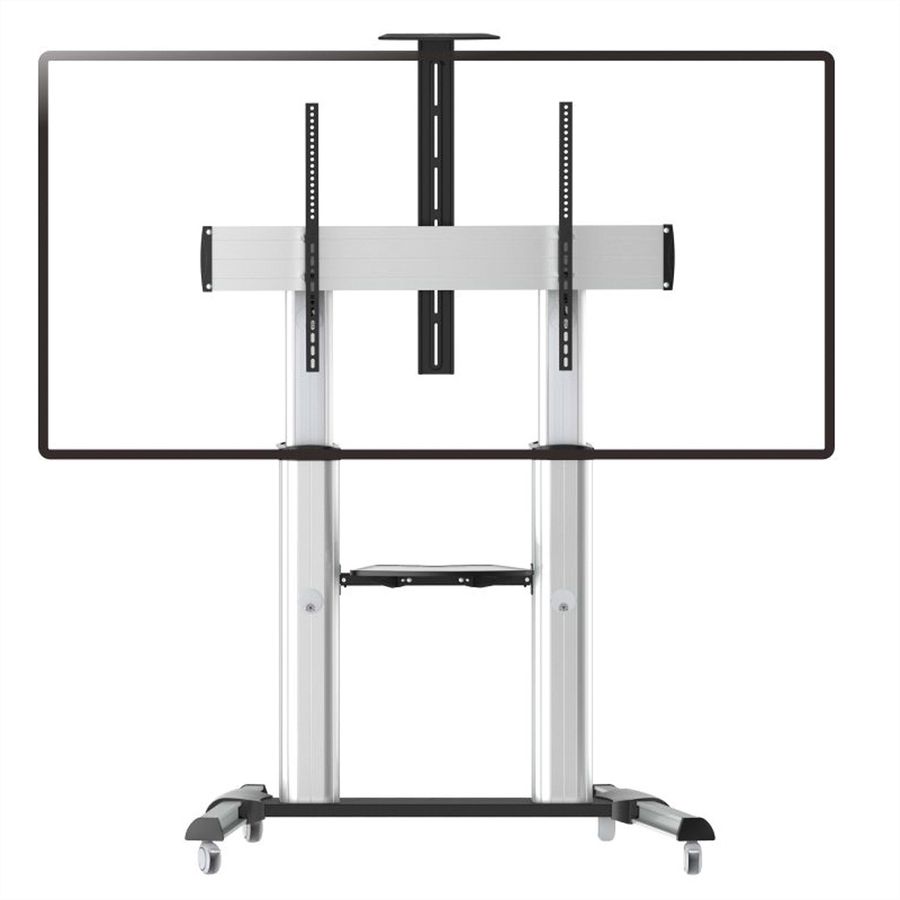 ROLINE LCD-/TV-Rollständer, 60-100 Zoll, bis 100 kg, silberfarben