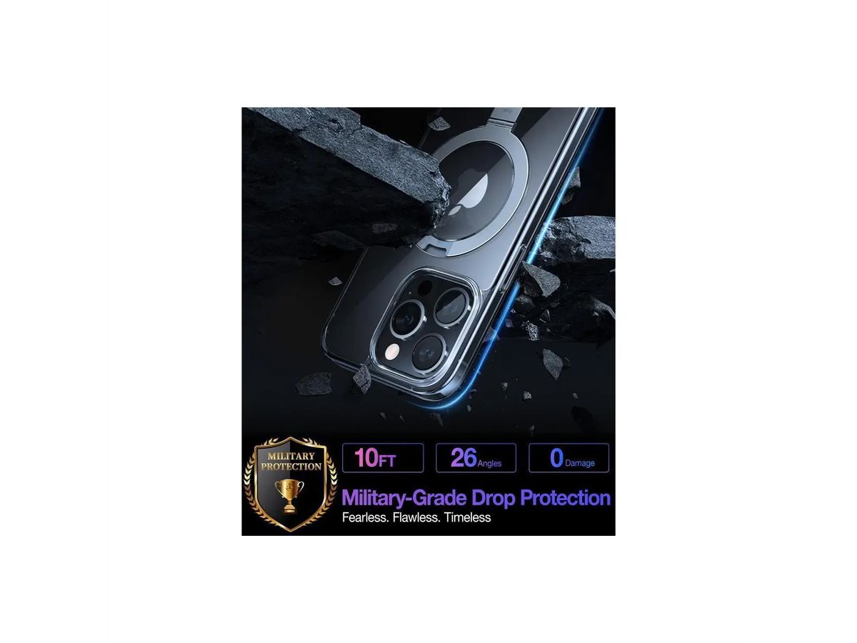 Torras UPRO Ostand Schutzhülle, iPhone 14 Pro, MagSafe, transparent