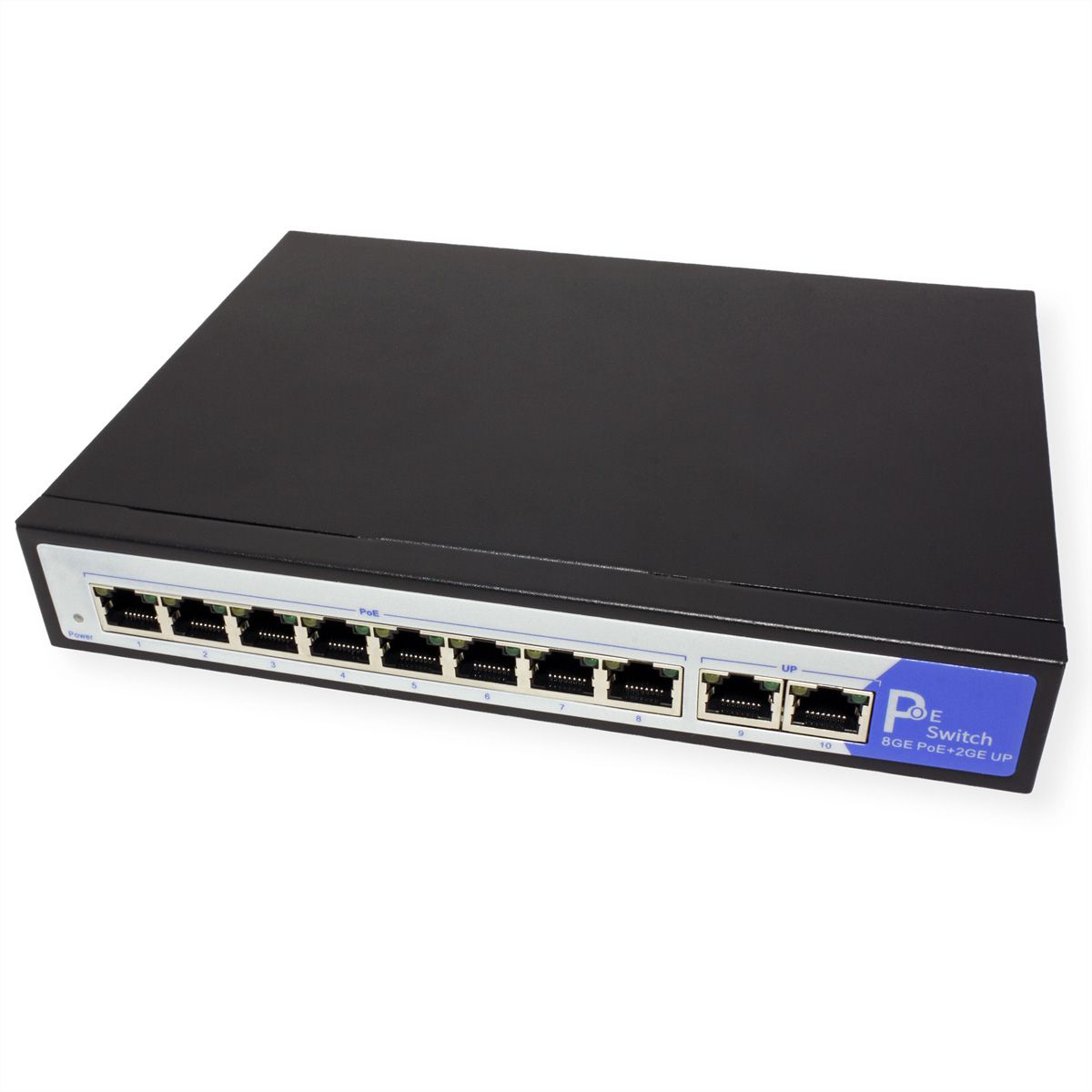 VALUE PoE+ Gigabit Ethernet Switch, 8+2 Ports - COOL AG