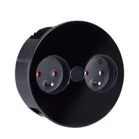BACHMANN TWIST Prise 2x UTE, noir, 2 m