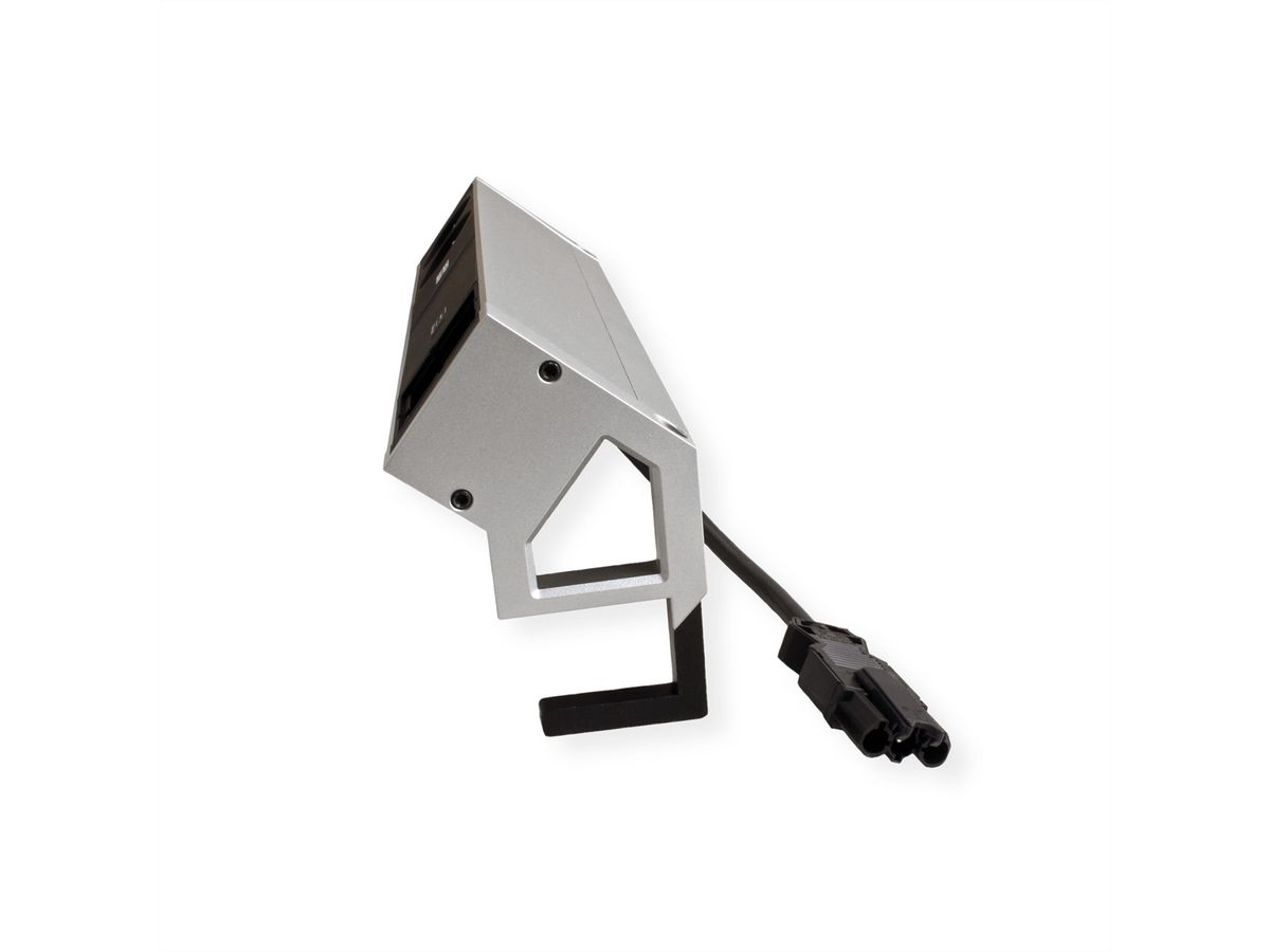 BACHMANN DESK2 2xUTE 1xUSB C 60W 1xCM 0,2m GST18 INOX