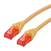 Cordon ROLINE UTP Cat.6, LSOH, Component Level, jaune, 0,3 m