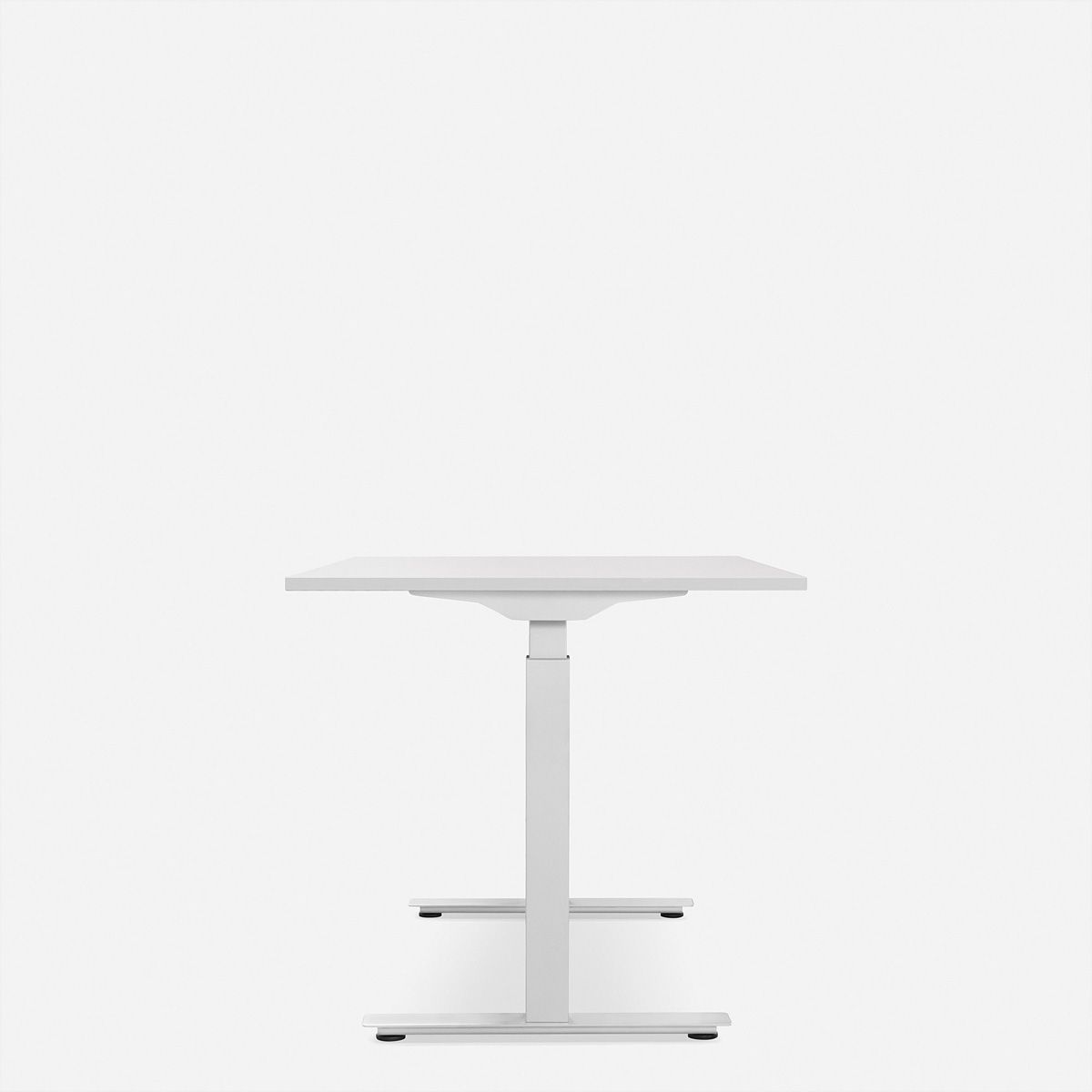 WRK21 Bureau Smart 180 x 80 cm, Hauteur réglable, Blanc uni / Blanc