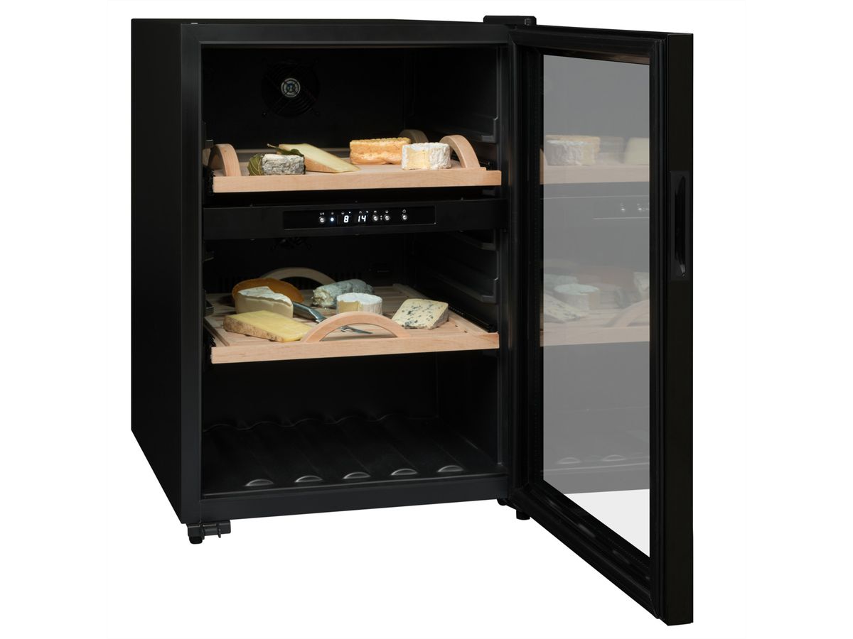 La Sommelière Käse-Kühlschrank CAF52, 2 Zonen, 70l + 90l, 5-12 & 12-20°C, G