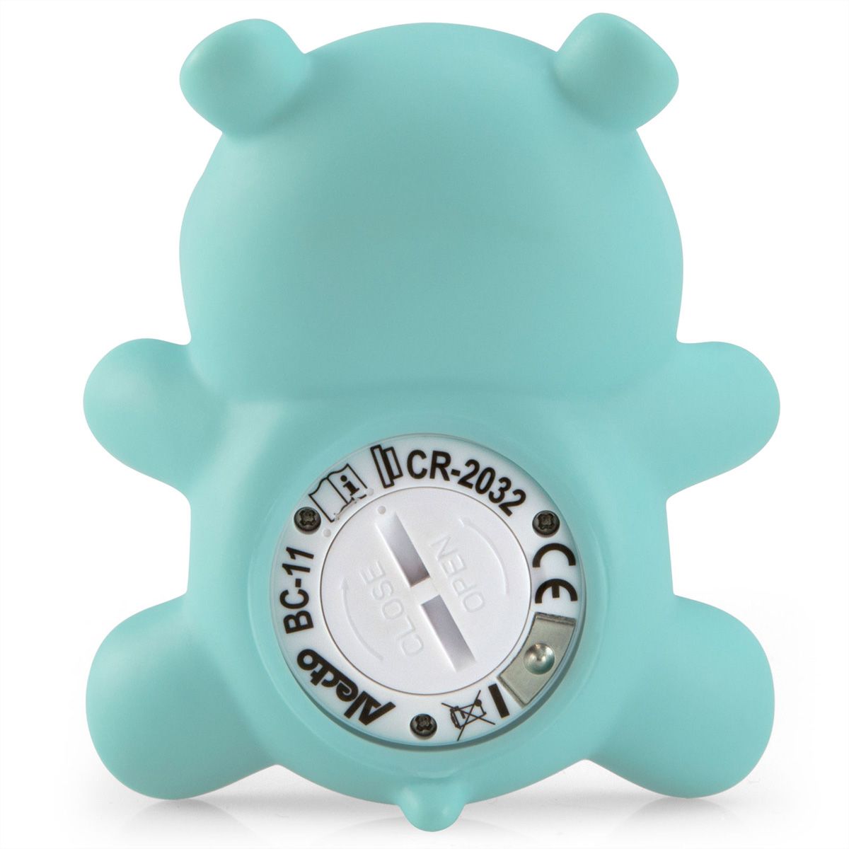Alecto Baby Badethermometer und Raumthermometer BC-11 Hippo, Nilpferd, grün