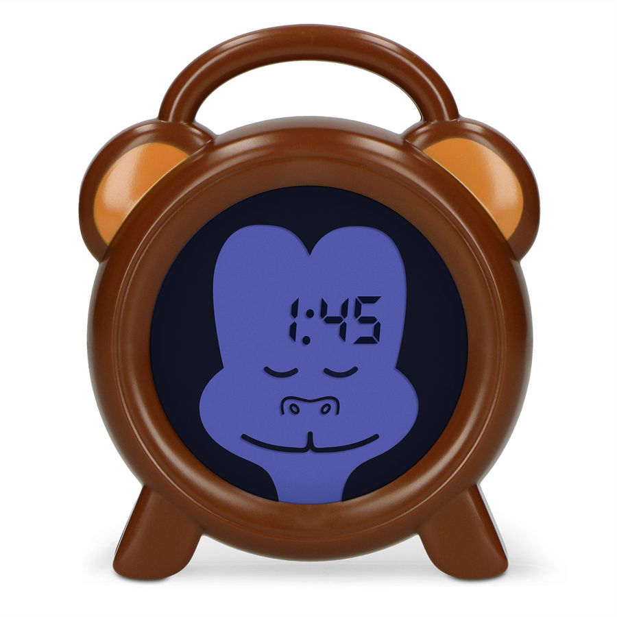 Alecto Baby entraîneur de sommeil veilleuse et réveil BC-100 singe, brun