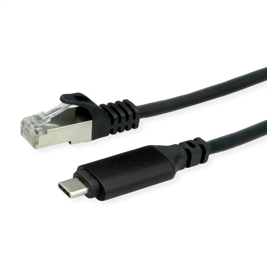 ROLINE Câble convertisseur USB-C - Gigabit Ethernet, noir, 1 m