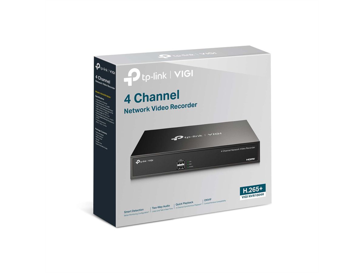 TP-Link VIGI NVR1004H  NVR Enregistreur vidéo en réseau 4-CH