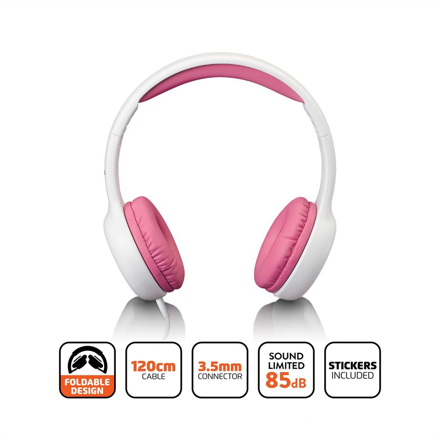 Lenco HP-010PK Casque pour enfants, rose