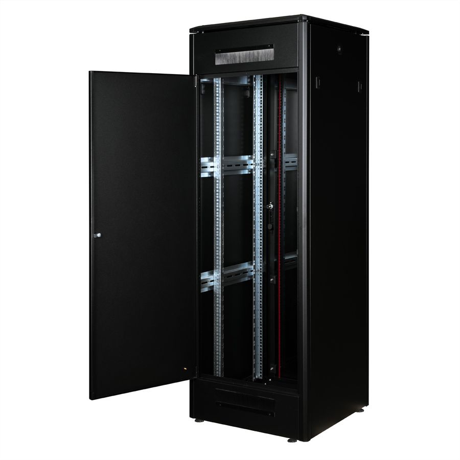 ROLINE 19-Zoll Netzwerkschrank Pro 36 HE, 600x600 BxT Glastür schwarz