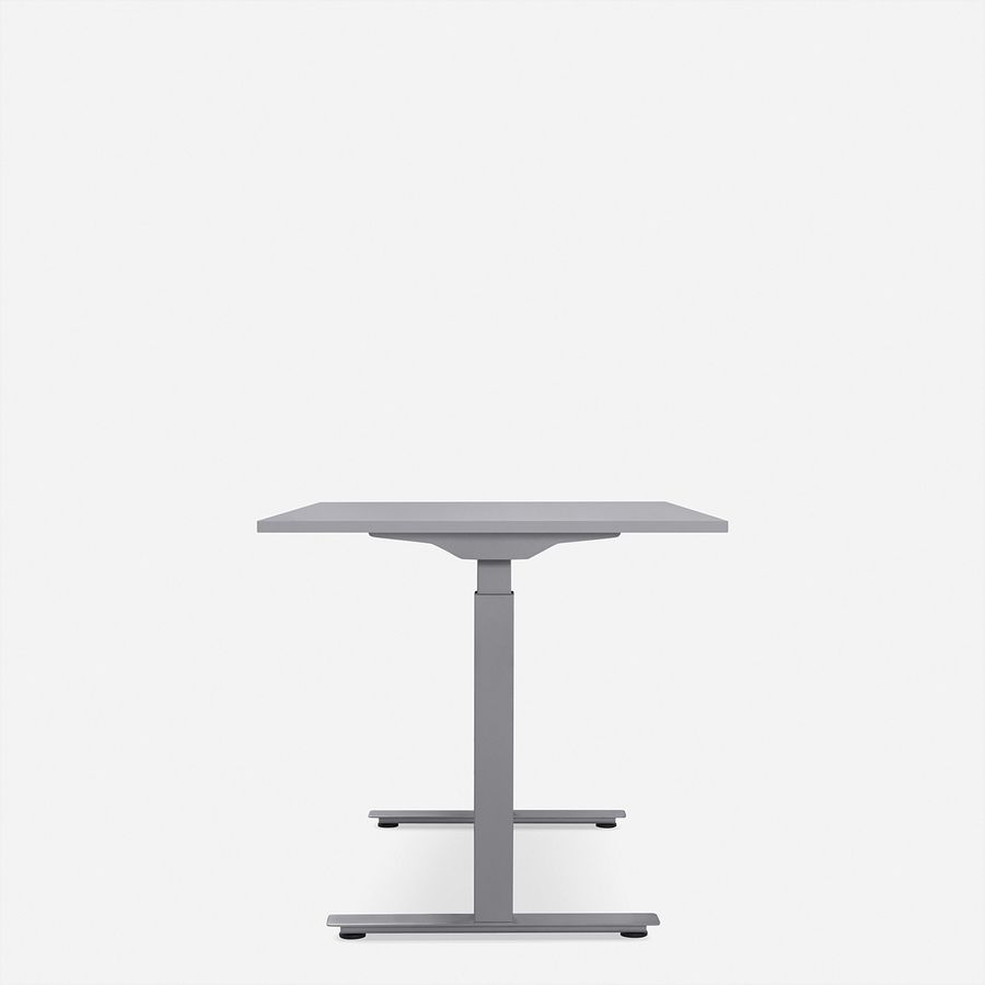 WRK21 Schreibtisch Smart 180 x 80 cm, Höhenverstellbar, Grau Uni / Grau