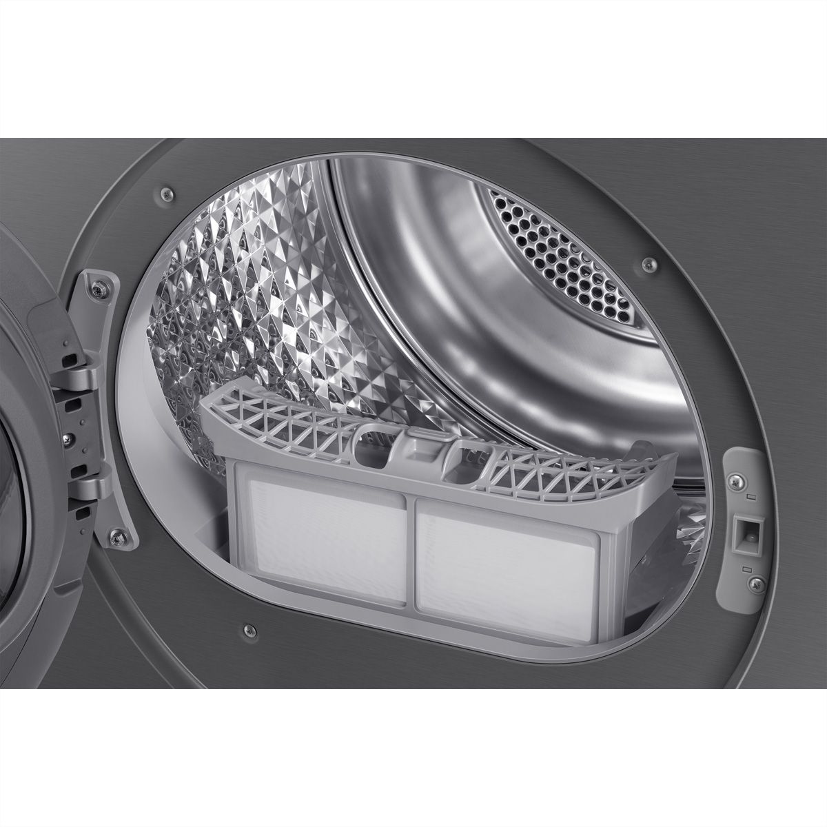 Samsung Wäschetrockner DV9000 7" Display, A, Inox schwarz