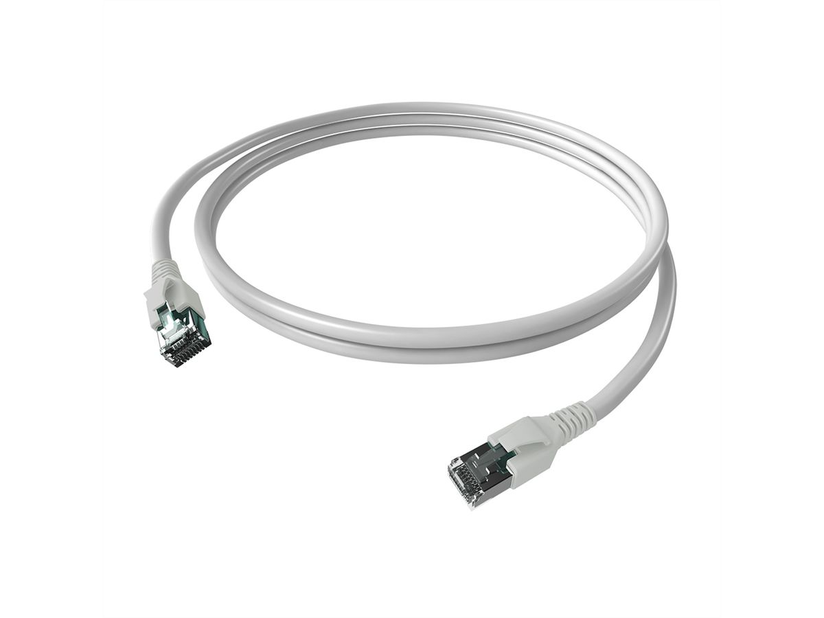 EasyLan FlexBoot Patchkabel Cat.6A, S/FTP, weiß, 0,5 m