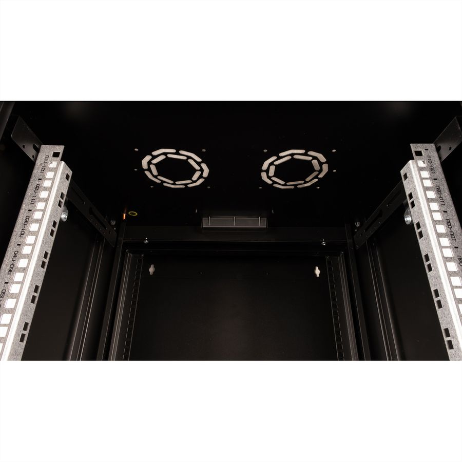 ROLINE 19-Zoll Wandgehäuse Pro 12 HE, 600x600 BxT zweiteilig schwenkbar schwarz