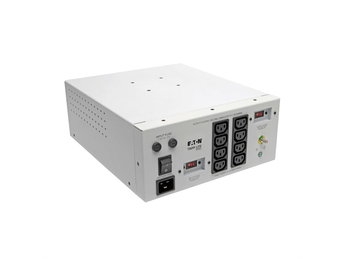 Eaton Isol. Trafo Dual-Volt. 115/230V 1800W 60601-1 Medical C20 In 8 C13 Out