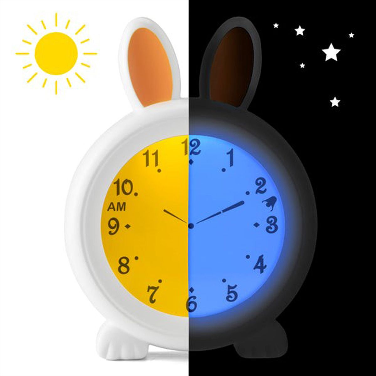 Alecto BC100BUNNY, veilleuse et réveil, Blanc