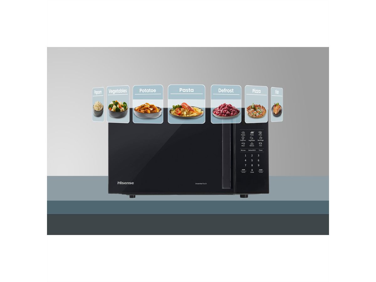 Hisense Mikrowelle H20MOBS4I, schwarz, 700W, 20L