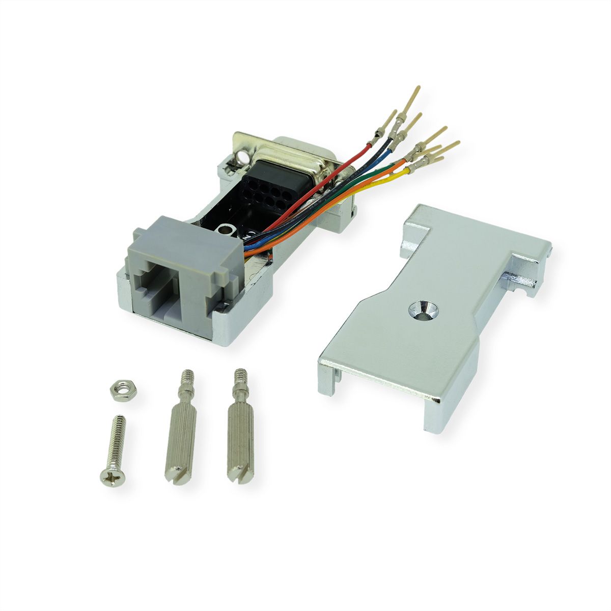 ROLINE DB9 Stecker-RJ45 Buchse 8P/8C 8Ltg., silberfarben