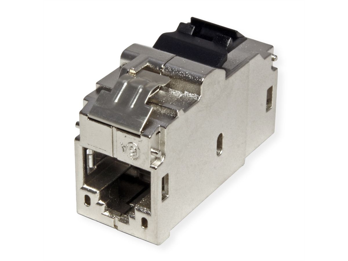 BACHMANN Keystone CAT6 Klasse Ea STP Kupplung RJ45 geschirmt 10GBit, metallic