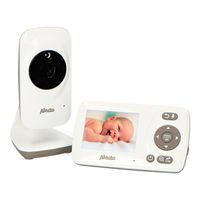 Babyphone Alecto DVM71 avec caméra et écran couleur de 2,4 pouces, Blanc